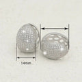 Hip Hop Pave Luxury Ear Cuff Earrings With Trendy Hollow Design Fashion Statement Ear Jewelry view 4