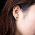 Royal Vintage Queen Style Stud Earrings Twisted Trim Small Elegant Women's Ear Jewelry view 5