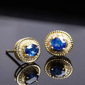 Royal Vintage Queen Style Stud Earrings Twisted Trim Small Elegant Women's Ear Jewelry view 1