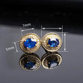 Royal Vintage Queen Style Stud Earrings Twisted Trim Small Elegant Women's Ear Jewelry view 4