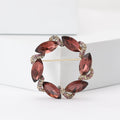 Alloy Rhinestone Floral Wreath Brooch For Women's Suits And Coats view 2
