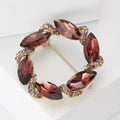 Alloy Rhinestone Floral Wreath Brooch For Women's Suits And Coats view 3