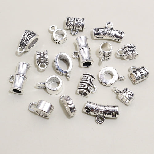 20pcs/Pack Antique Silver Alloy Three-Way Spacer Beads For DIY Bracelet Necklace Pendant Connectors
