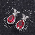 Vintage Water Drop Butterfly Stud Earrings, European American Fashion Elegant Women's Ear Jewelry view 4