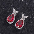 Vintage Water Drop Butterfly Stud Earrings, European American Fashion Elegant Women's Ear Jewelry view 2