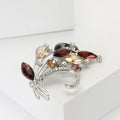Alloy Rhinestone Bouquet Brooch Pin For Dresses And Suits – As Shown view 3