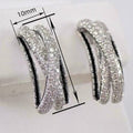 Korean Japanese Light Luxury Stud Earrings, Delicate Cross Colorblock Trendy Women Earrings view 4