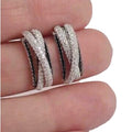 Korean Japanese Light Luxury Stud Earrings, Delicate Cross Colorblock Trendy Women Earrings view 5