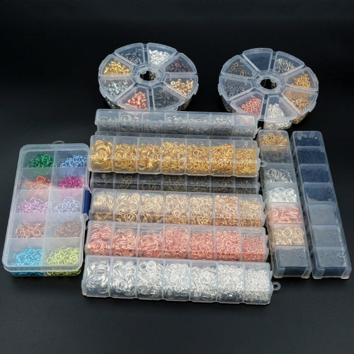 DIY Jewelry Findings Kit With Jump Rings Ear Hooks Ear Backs Lobster Clasps For Earrings Bracelets