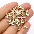 8x5mm Enamel Moon Charm Pendants For DIY Bracelet Necklace Jewelry Accessories view 2