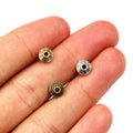 50Pcs 6x6x3.5mm Alloy Spacer Beads Rondelle Separators For DIY Bracelet Necklace Making view 3