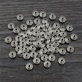 50Pcs 6x6x3.5mm Alloy Spacer Beads Rondelle Separators For DIY Bracelet Necklace Making view 4