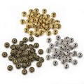 50Pcs 6x6x3.5mm Alloy Spacer Beads Rondelle Separators For DIY Bracelet Necklace Making view 2