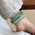 Bohemian Layered Glass Beaded Bracelet Seven Piece Geometric Round Line Jewelry view 2