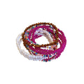 Bohemian Layered Glass Beaded Bracelet Seven Piece Geometric Round Line Jewelry view 5