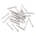 Stainless Steel Round Bar Connectors With Double Holes For DIY Hair Stick Earrings view 4