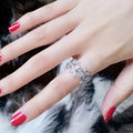 Korean Floral Ring With Butterfly Leaf Branch Vine Design, Fashion Open Finger Jewelry view 5