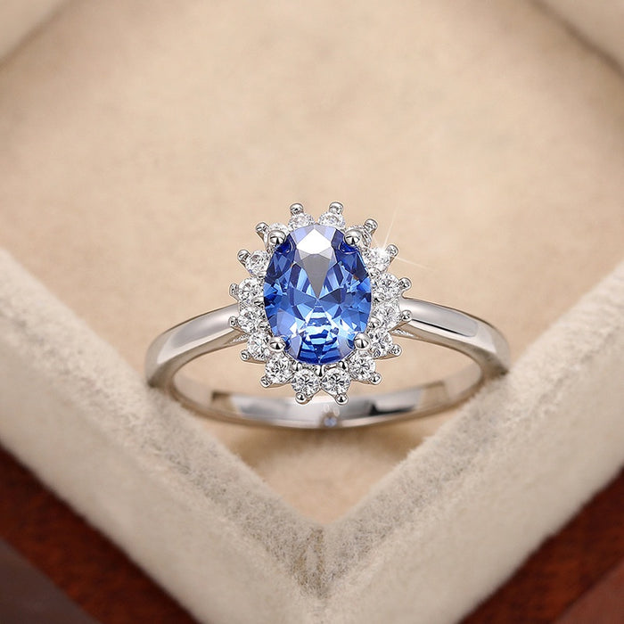 European Style Oval Statement Ring, Royal Elegant Daily Fashion Women's Finger Jewelry