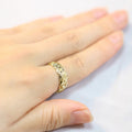 Simple Fashion Textured Rose Flower Ring, European Vintage Women's Pinky Finger Jewelry view 3