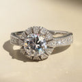 Light Luxury Sunflower Snowflake Ring, Niche Design Fashion Fairy Style Versatile Finger Ring view 2