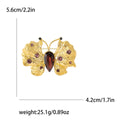 Alloy Rhinestone Butterfly Brooch Pin For Suits And Coats view 5
