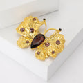 Alloy Rhinestone Butterfly Brooch Pin For Suits And Coats view 3