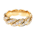 European American Zircon Twist Cuban Hip Hop Ring For Men, Trendy Luxury Statement Finger Jewelry view 5