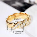 European American Zircon Twist Cuban Hip Hop Ring For Men, Trendy Luxury Statement Finger Jewelry view 4