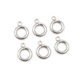 14x11mm Stainless Steel Small Connector Ring With Loop, 6.5-7mm Inner Hole, 2mm Thick, 0.9g view 1