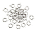 14x11mm Stainless Steel Small Connector Ring With Loop, 6.5-7mm Inner Hole, 2mm Thick, 0.9g view 2