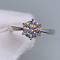 Classic Six Prong Solitaire Finger Ring, Korean European Fashion Statement Jewelry view 1