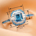 Fashion Luxury Geometric Quadrilateral Ring, European American Style Direct Finger Jewelry view 4