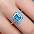Fashion Luxury Geometric Quadrilateral Ring, European American Style Direct Finger Jewelry view 3