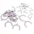 50pcs Stainless Steel Double Arch Bridge Three-Hole Connector Links For DIY Earrings Bracelets Necklaces view 5