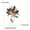 Metal Alloy Rhinestone Bouquet Brooch For Elegant Womens Garment Decoration view 4