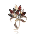 Metal Alloy Rhinestone Bouquet Brooch For Elegant Womens Garment Decoration view 5