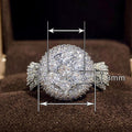 Exquisite Simulated Ring With Micro Pave Stones Luxury Engagement Wedding Jewelry For Women view 4