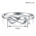 Creative Figure Eight Metal Ring For Women European Minimalist Fashion Jewelry Supply view 4