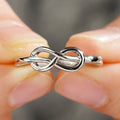 Creative Figure Eight Metal Ring For Women European Minimalist Fashion Jewelry Supply view 2