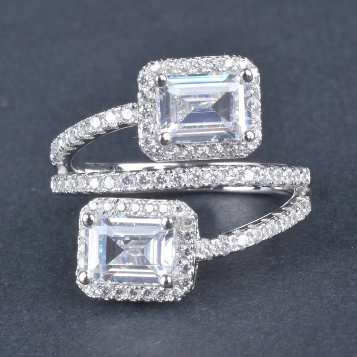 Korean Japanese Fashion Geometric Multi Layer Ring Light Luxury Designer Jewelry For Women
