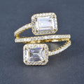 Korean Japanese Fashion Geometric Multi Layer Ring Light Luxury Designer Jewelry For Women view 3