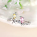 Colorful Bird Ring, Korean Style Cute Swallow Finger Ring Jewelry For Mother's Day Gift view 5