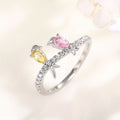 Colorful Bird Ring, Korean Style Cute Swallow Finger Ring Jewelry For Mother's Day Gift view 2
