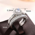 European American Geometric Women's Couple Ring Set Classic Fashion Jewelry Direct Supply view 4