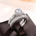 European American Geometric Women's Couple Ring Set Classic Fashion Jewelry Direct Supply view 3