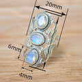 Vintage Oval Floral Ring, European American Creative Statement Flower Ring For Women view 3