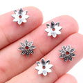 50pcs Pack Alloy Bead Caps Flower Spacers DIY Beaded Bracelet Necklace Jewelry Accessories 10g view 3