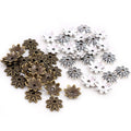 50pcs Pack Alloy Bead Caps Flower Spacers DIY Beaded Bracelet Necklace Jewelry Accessories 10g view 5
