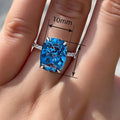 Four Prong Imitation Moissanite Diamond Ring Geometric Engagement Jewelry For Women view 4