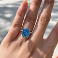 Four Prong Imitation Moissanite Diamond Ring Geometric Engagement Jewelry For Women view 2
